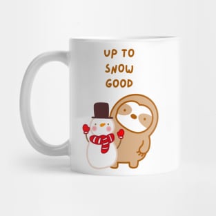 Up to Snow Good Snowman Sloth Mug